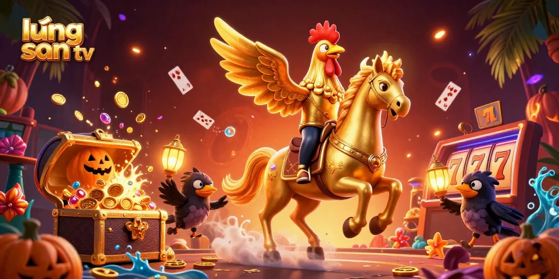 Lương Sơn TV invites viewers to engage in vibrant casino action with dynamic games and glowing elements.