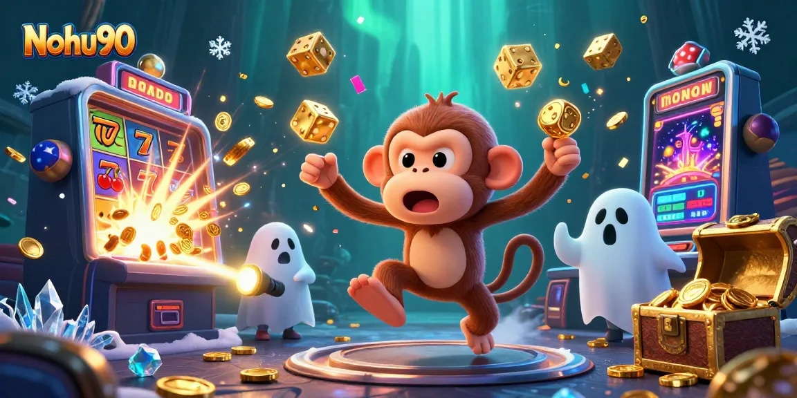 Nohu90 engages players with thrilling slot machine action and dynamic gaming elements in a vibrant casino scene.