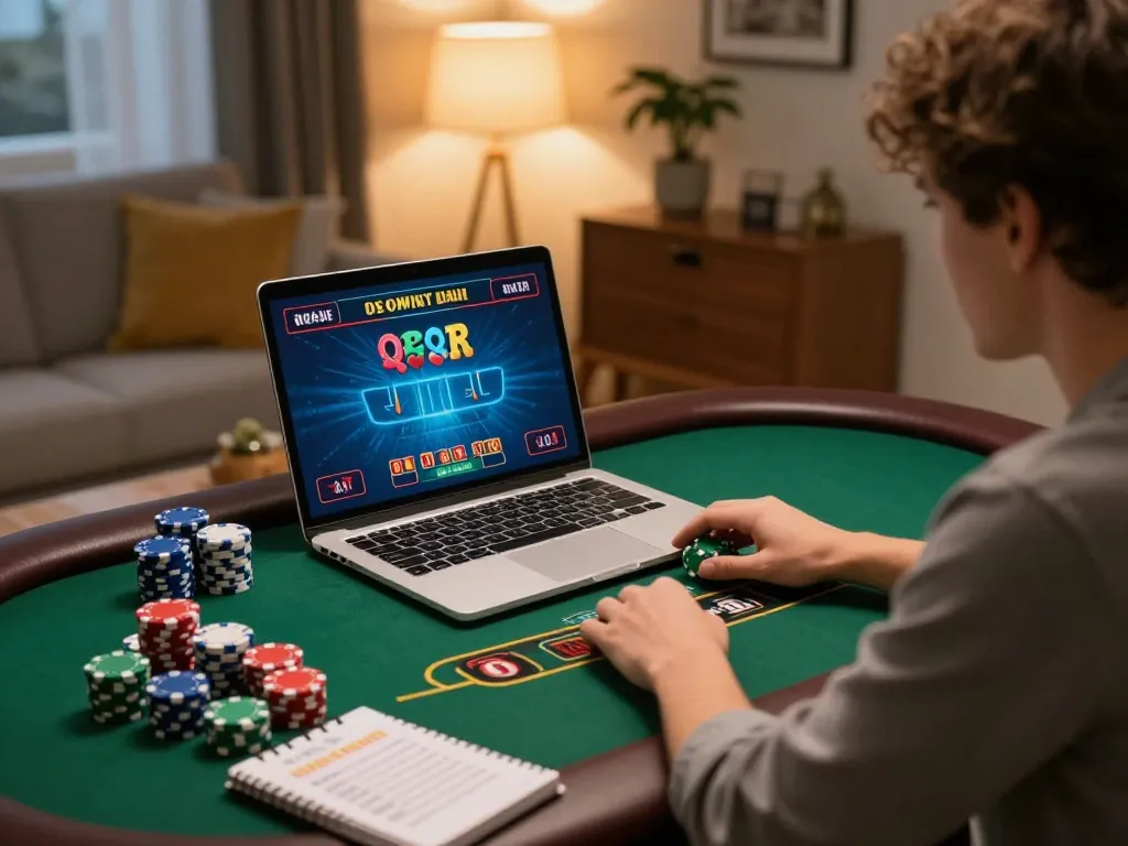 Engaging in a thrilling online blackjack game at va88, using strategy notes for better odds.