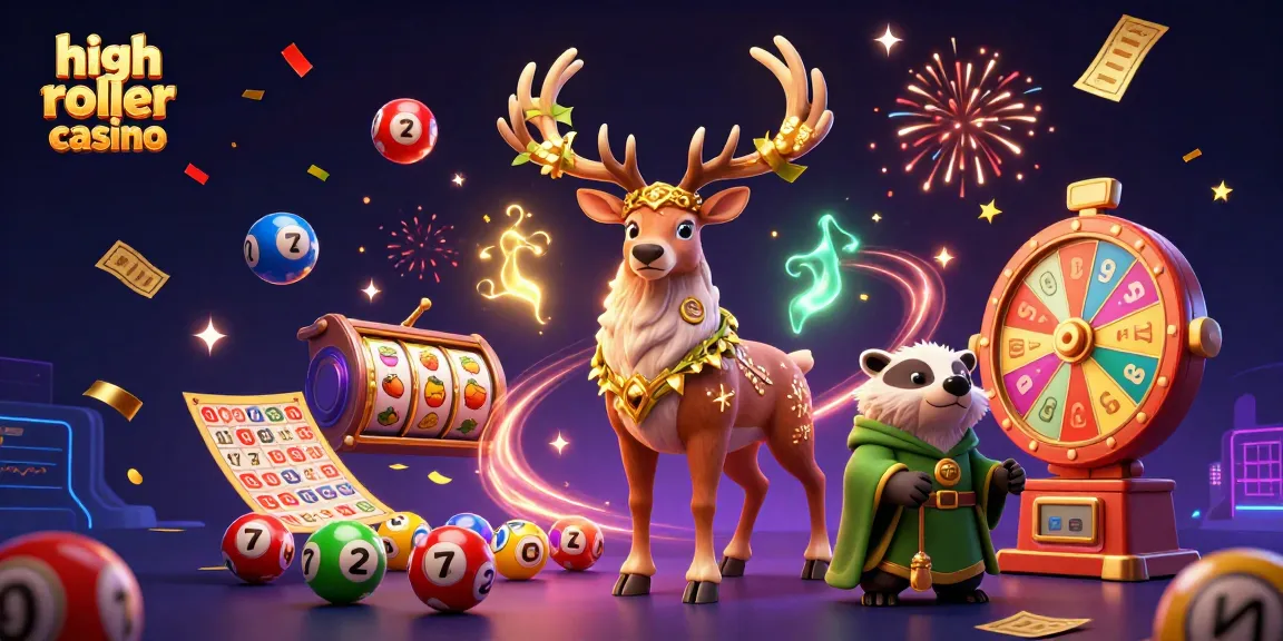 Engage in high roller casino excitement with vibrant 3D illustration of luck and fortune.