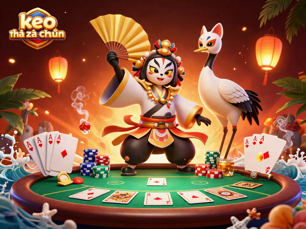 Engage with keo nhà cái chuẩn through vibrant casino action featuring poker tables and playful spirits.