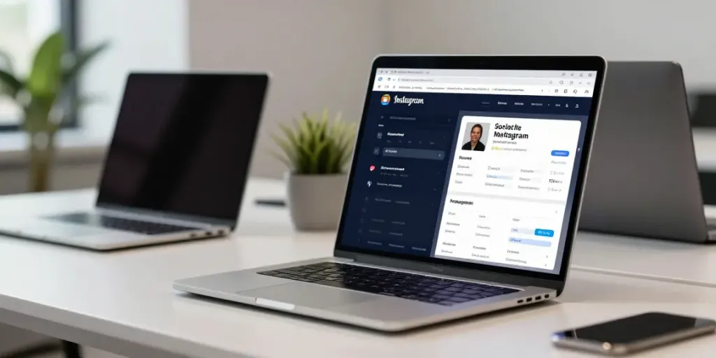 Follower kaufen Schweiz - Social Media Analytics und Technik in modernem Büro