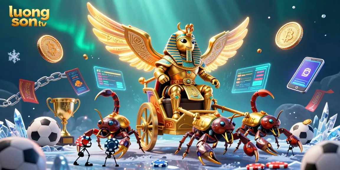 Experience thrilling sports betting with luong son tv featuring a golden scarab beetle in a dynamic casino scene.