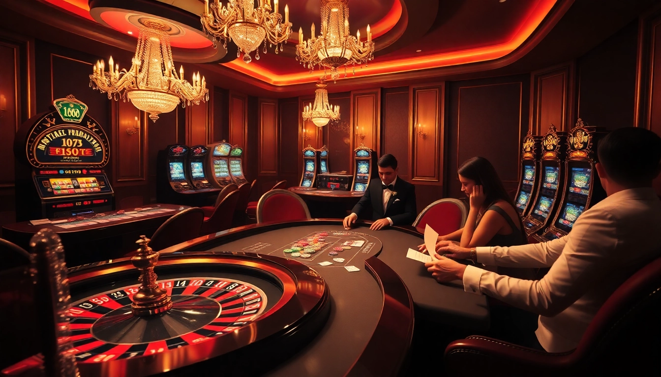 Experience thrilling casino games at F168 with vibrant roulette tables and focused players.