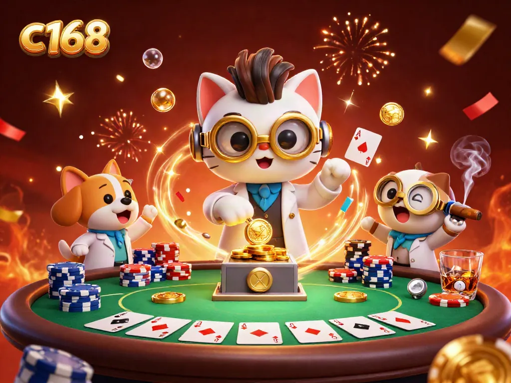 Experience thrilling casino fun with c 168's vibrant poker scene and imaginative characters.