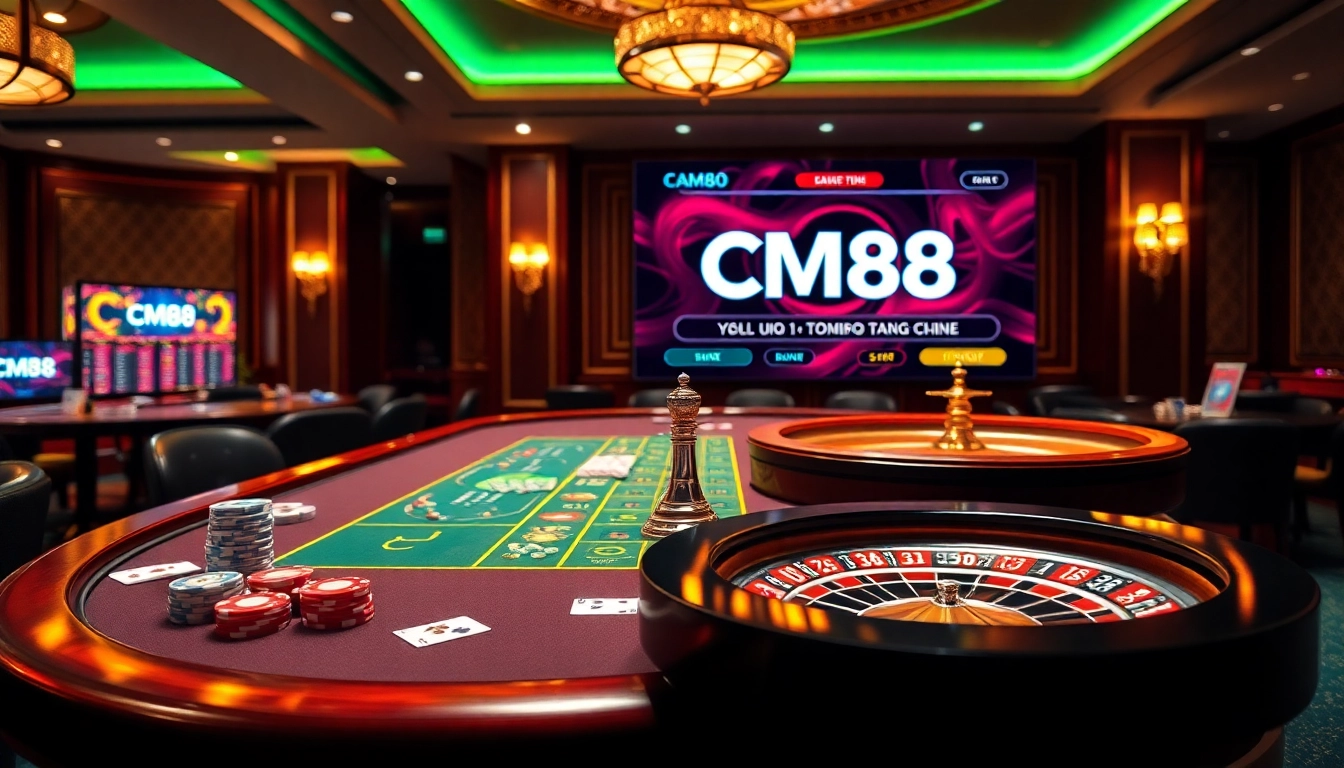 Experience thrilling gameplay at CM88 trang chủ with vibrant casino action and engaging gaming tables.