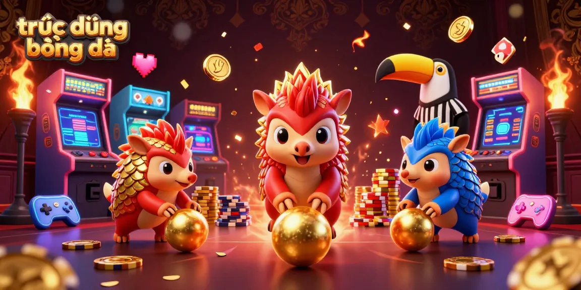 Engaging illustration of a streaming football match, showcasing trực tiếp bóng đá with vibrant gaming elements and energetic pangolins.